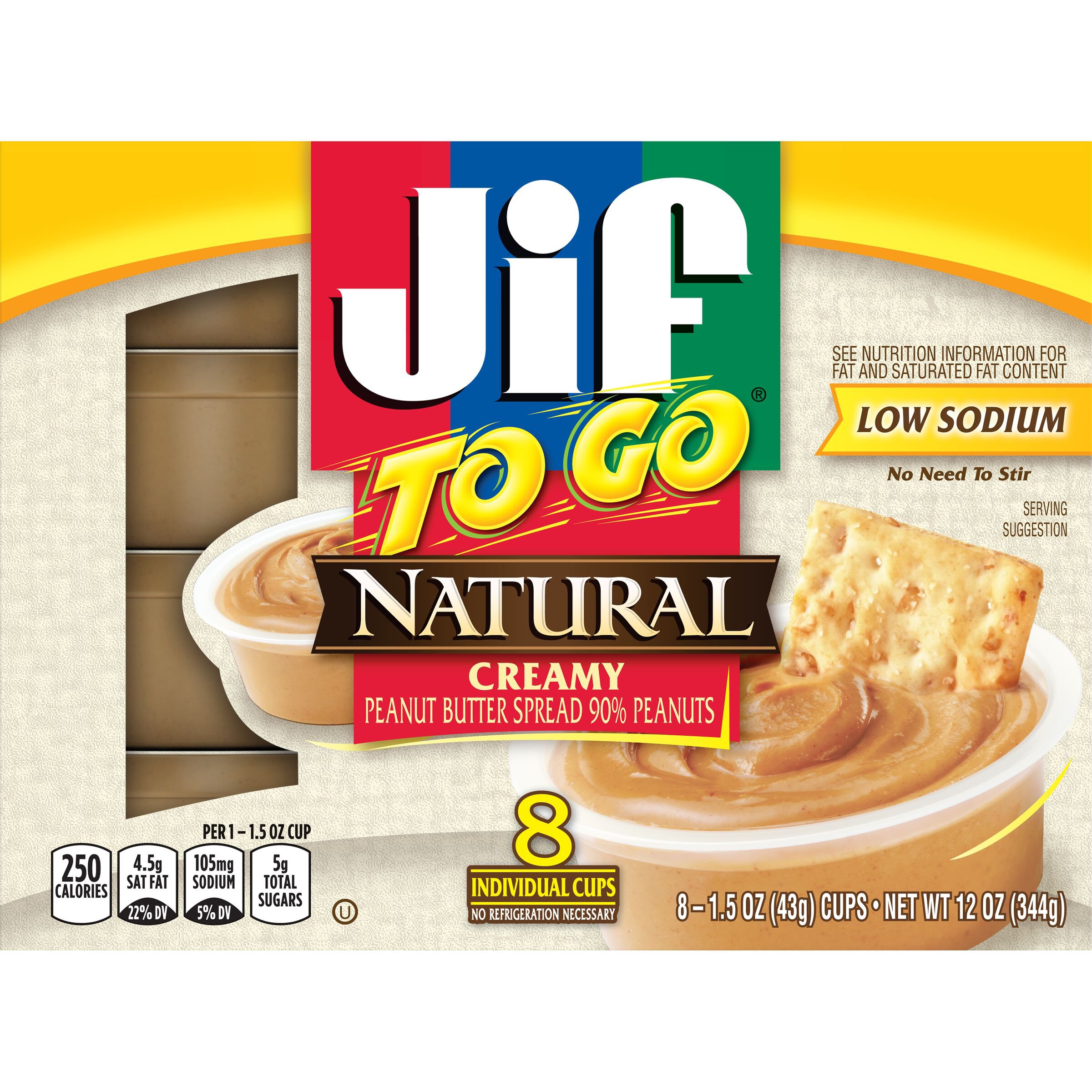 All Travel Sizes: Travel Size Jif To Go Creamy Peanut Butter Cup - 1.5 oz.:  Food