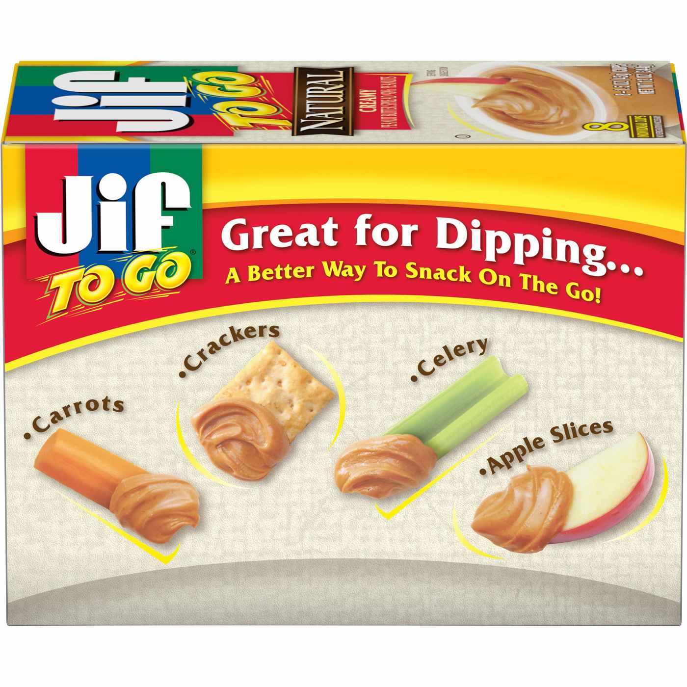 Jif To Go Natural Creamy Peanut Butter 8 pk Cups; image 2 of 5