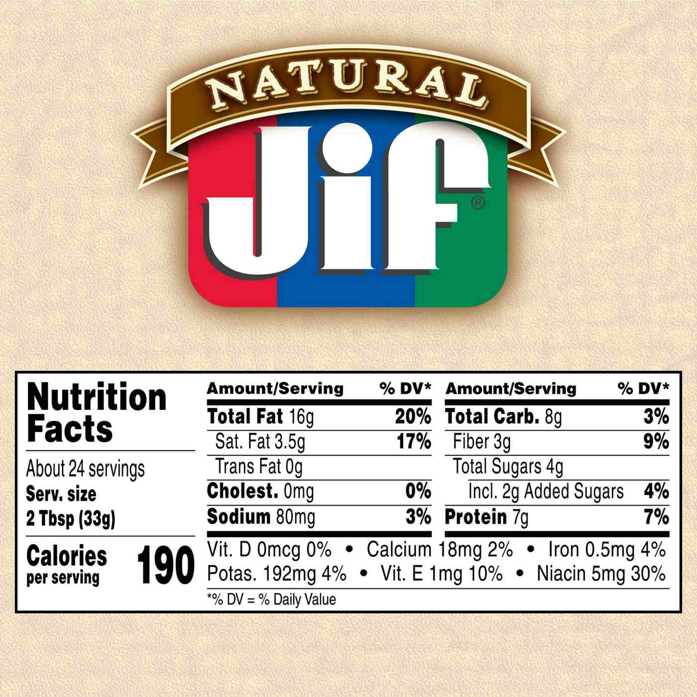 Jif Natural Creamy Peanut Butter Spread; image 5 of 5