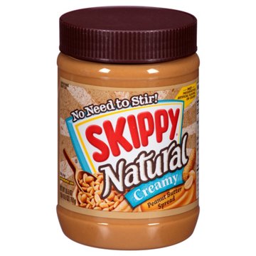 Skippy Natural Creamy Peanut Butter, 26.5 oz