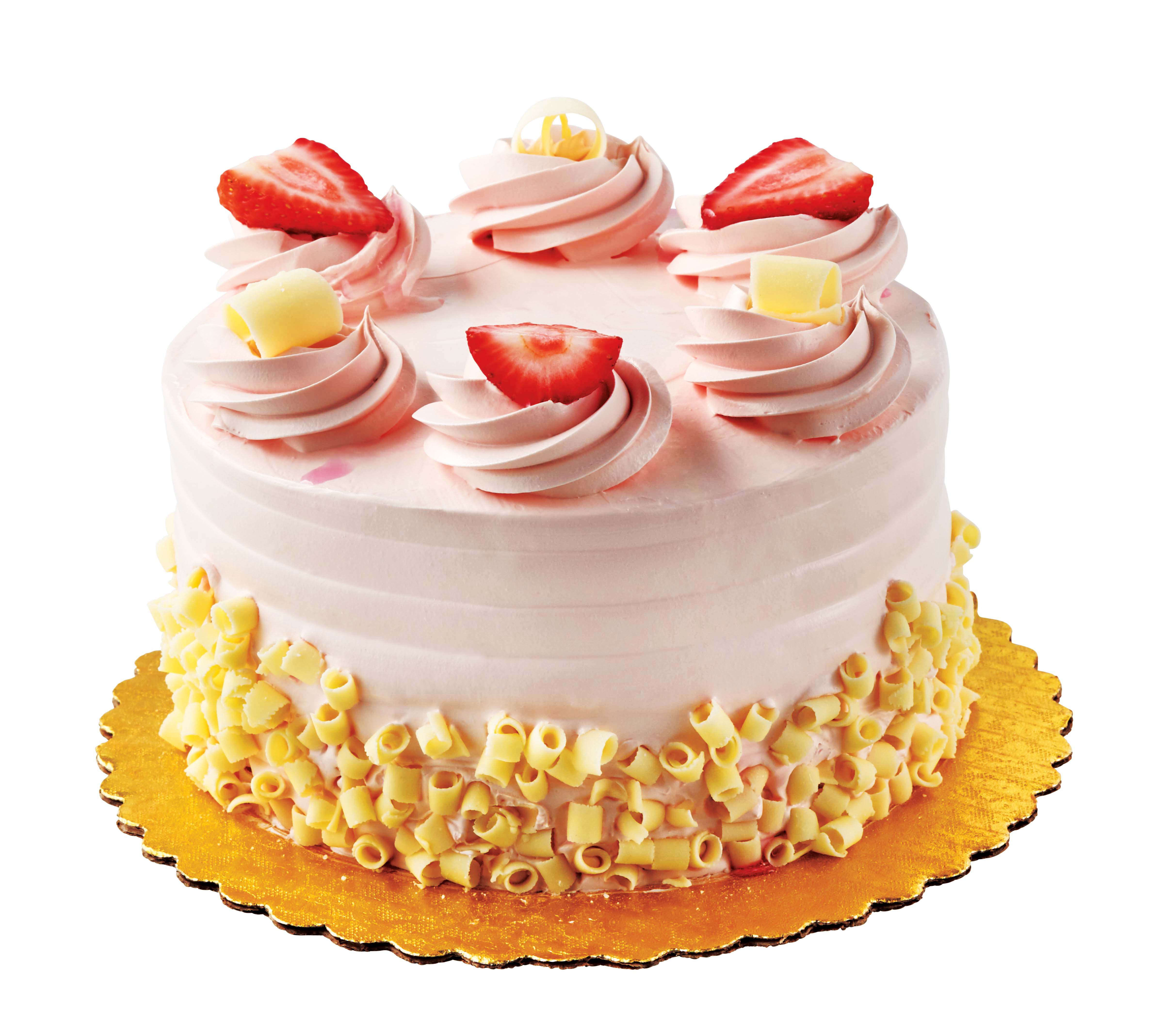 HEB White Cake with Strawberry Bettercreme Icing Shop Cakes at HEB