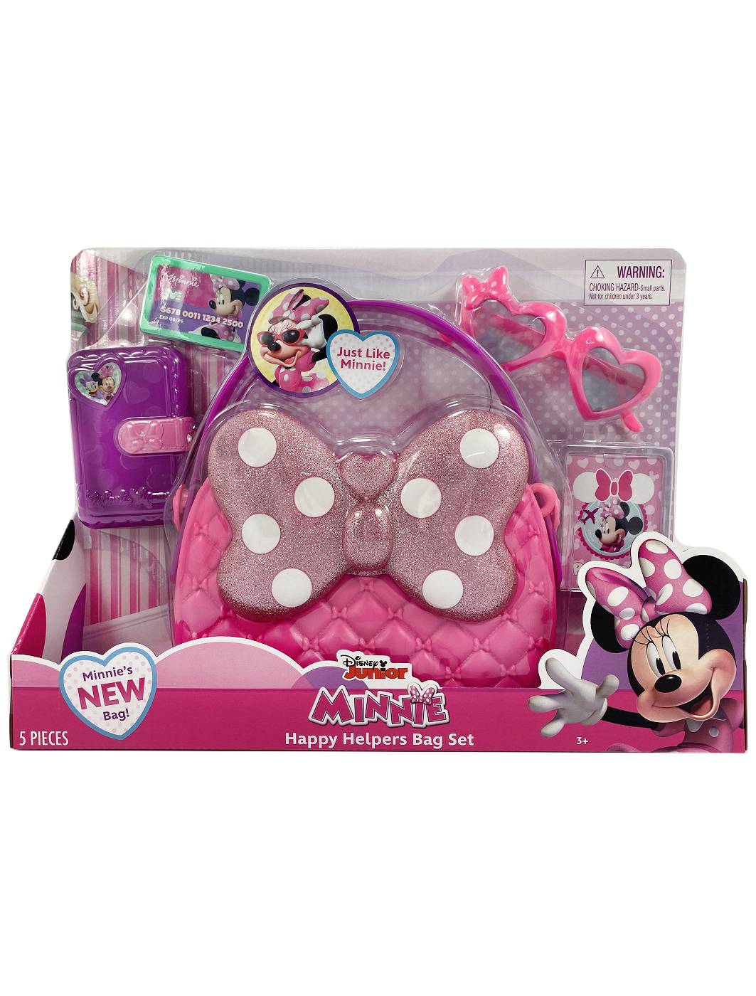 Disney Junior Minnie Mouse Happy Helpers Bag 9 Pieces Play Set.