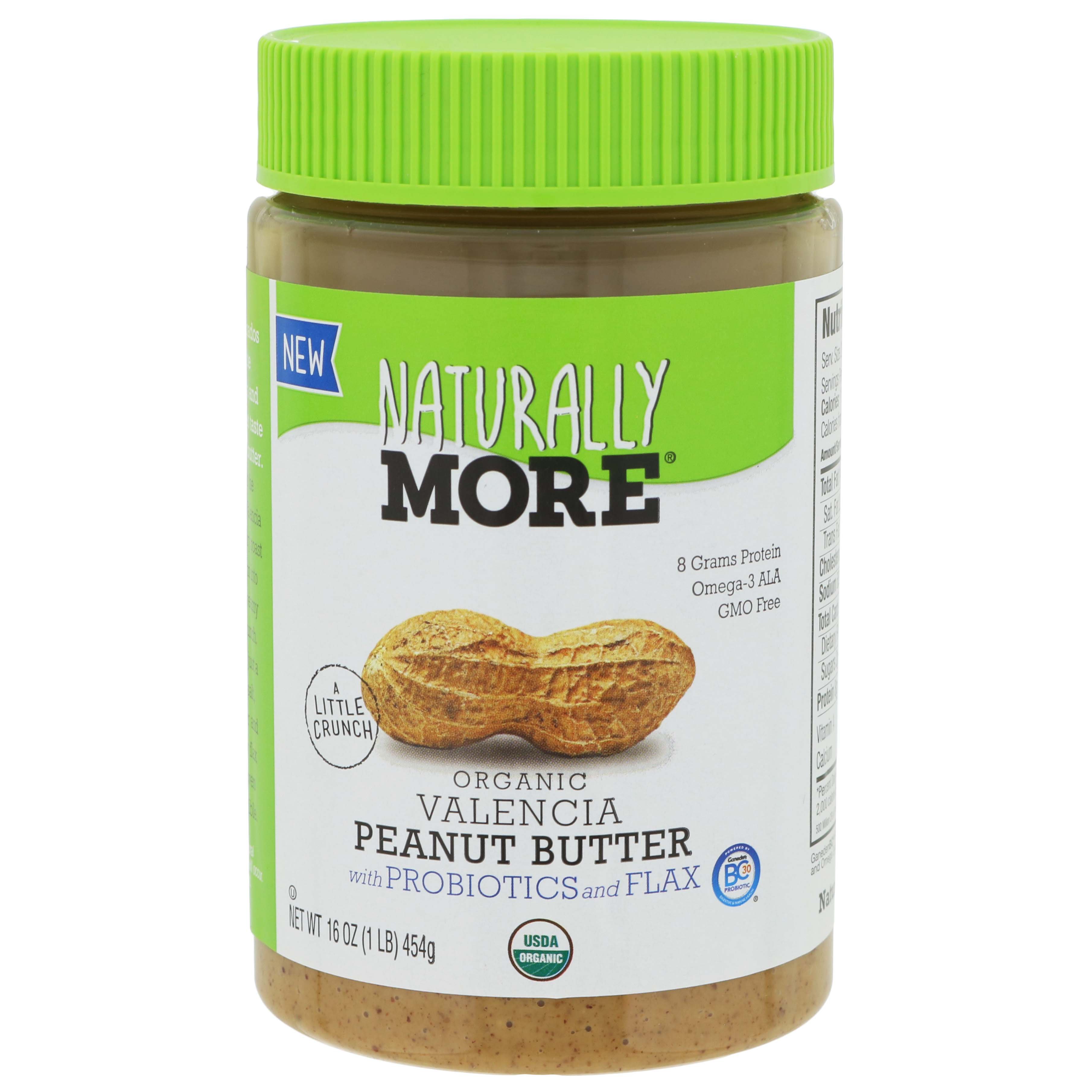 Naturally More Organic Valencia Peanut Butter with Probiotic Shop Peanut butter at HEB