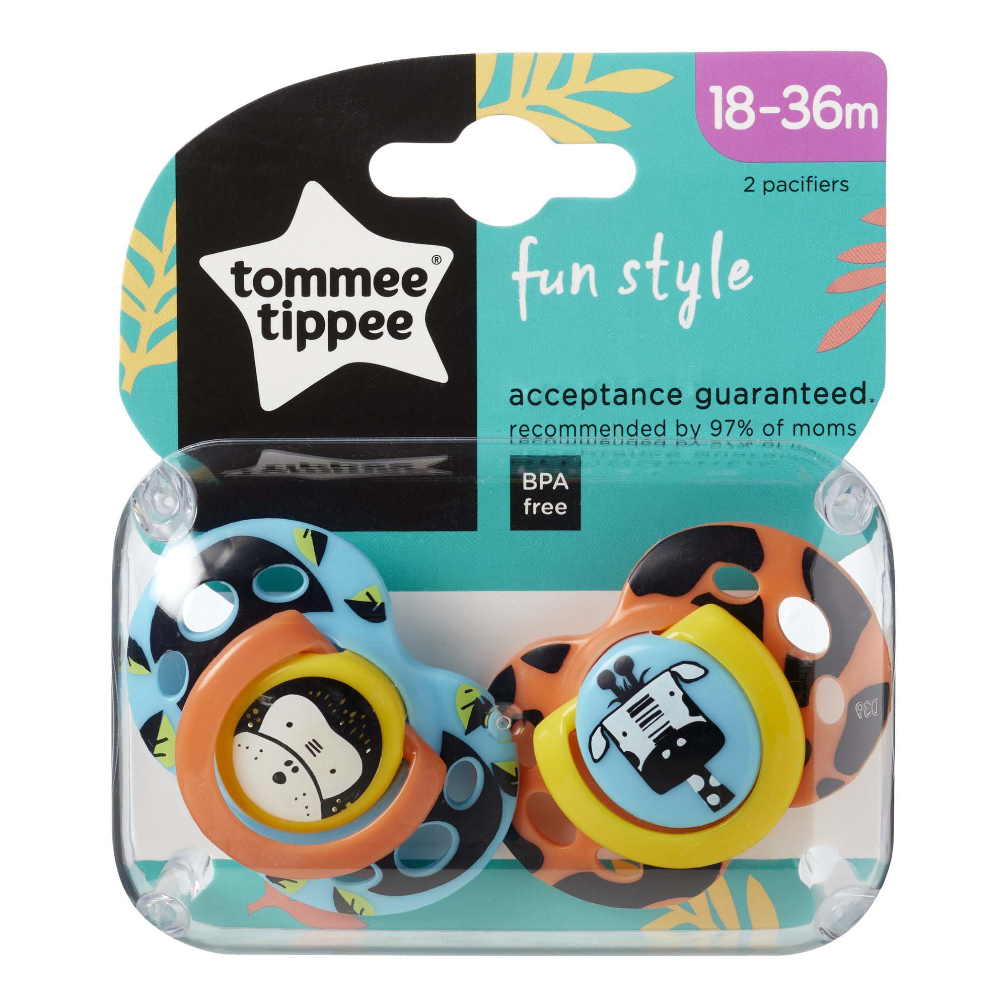 Tommee Tippee Pacifiers Fun Style 18M36M Shop Pacifiers at HEB