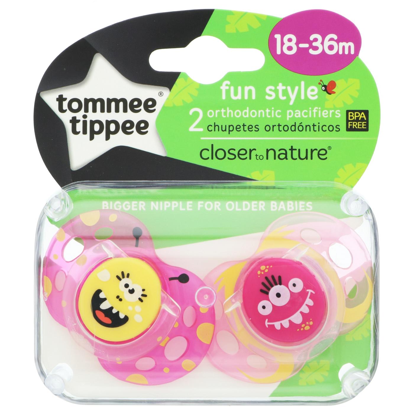 Tommee Tippee Pacifiers Fun Style 18M-36M - Shop Pacifiers at H-E-B