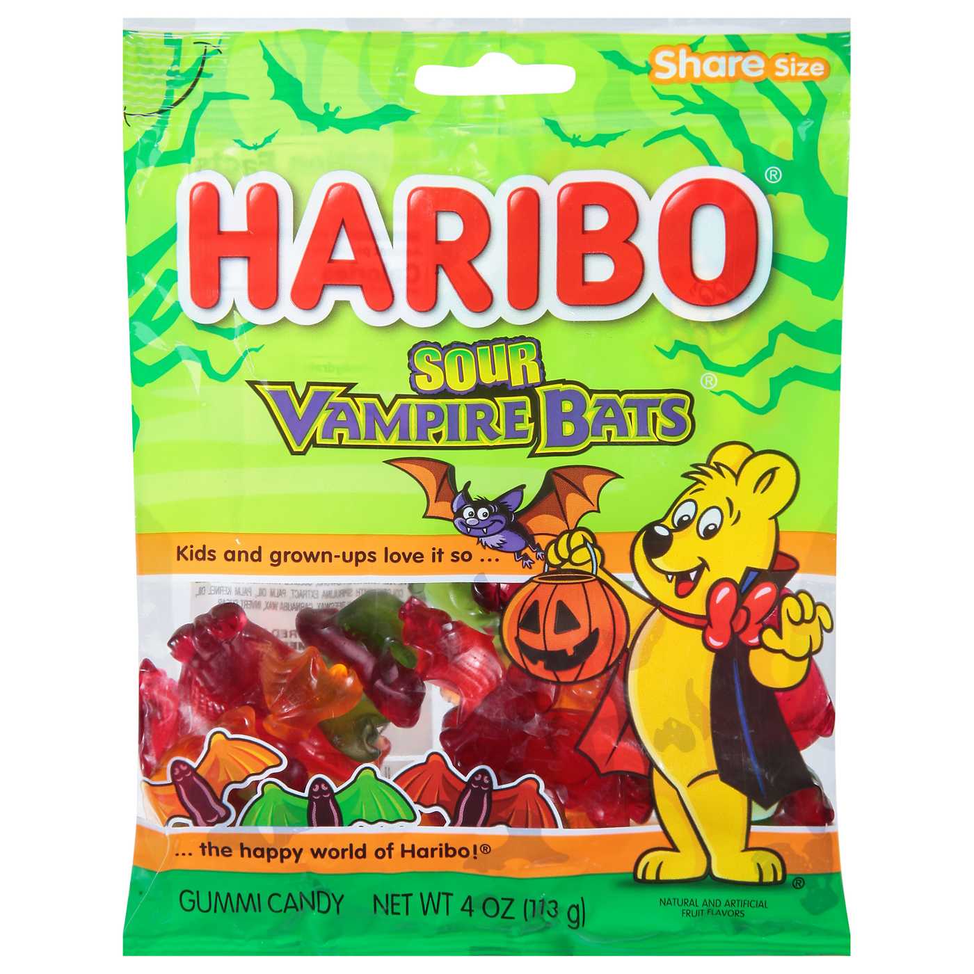 Haribo Sour Vampire Bats Halloween Candy; image 1 of 2