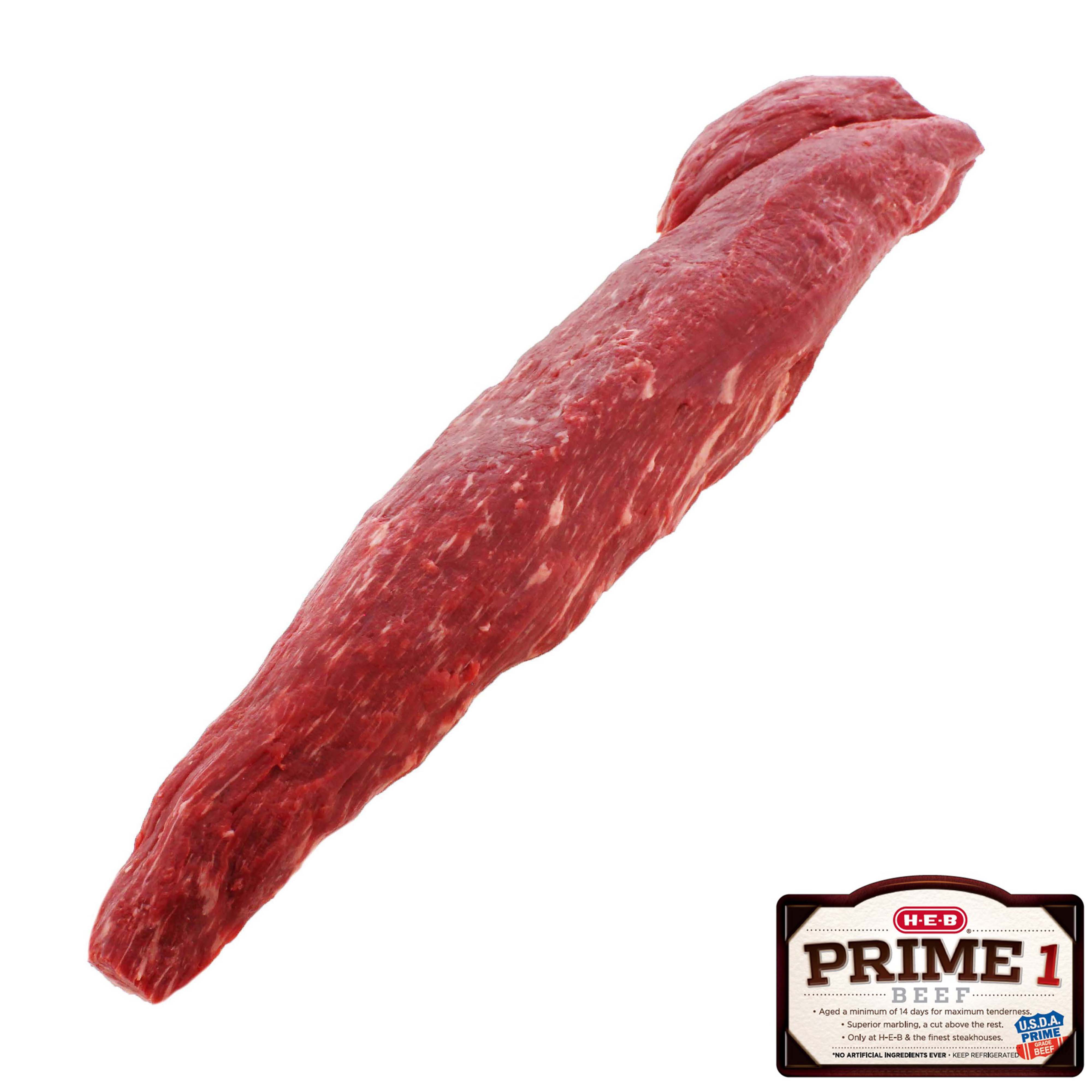 H-E-B Prime 1 Whole Beef Tenderloin - Trimmed