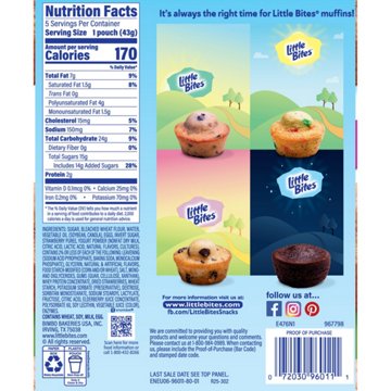 Entenmann's Little Bites Strawberry Yogurt Mini Muffins Packs, 5 ct