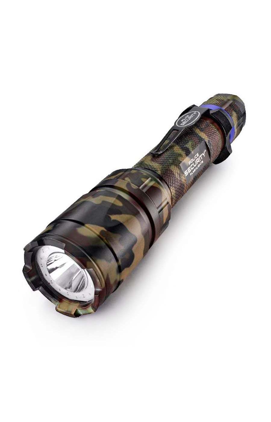 Police Security Camo Trac Tact Flashlight with UV; image 1 of 2