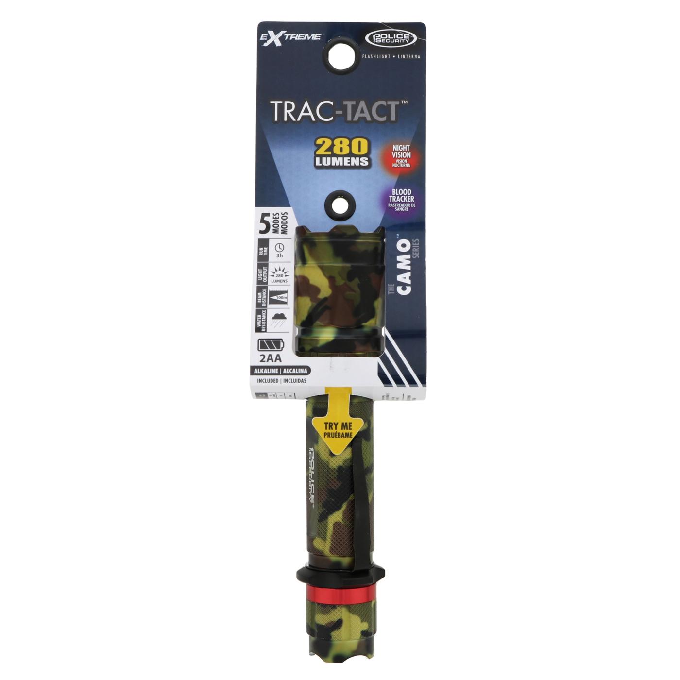 Police Security Camo Trac Tact Flashlight with UV; image 2 of 2