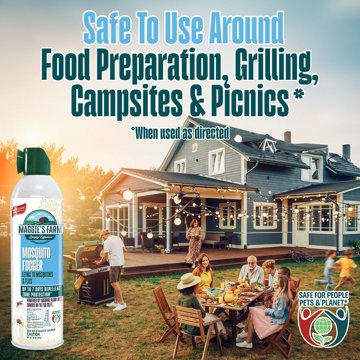 Maggie's Farm Simply Effective Mosquito Outdoor Fogger – Natural Fresh Scent, 14 oz