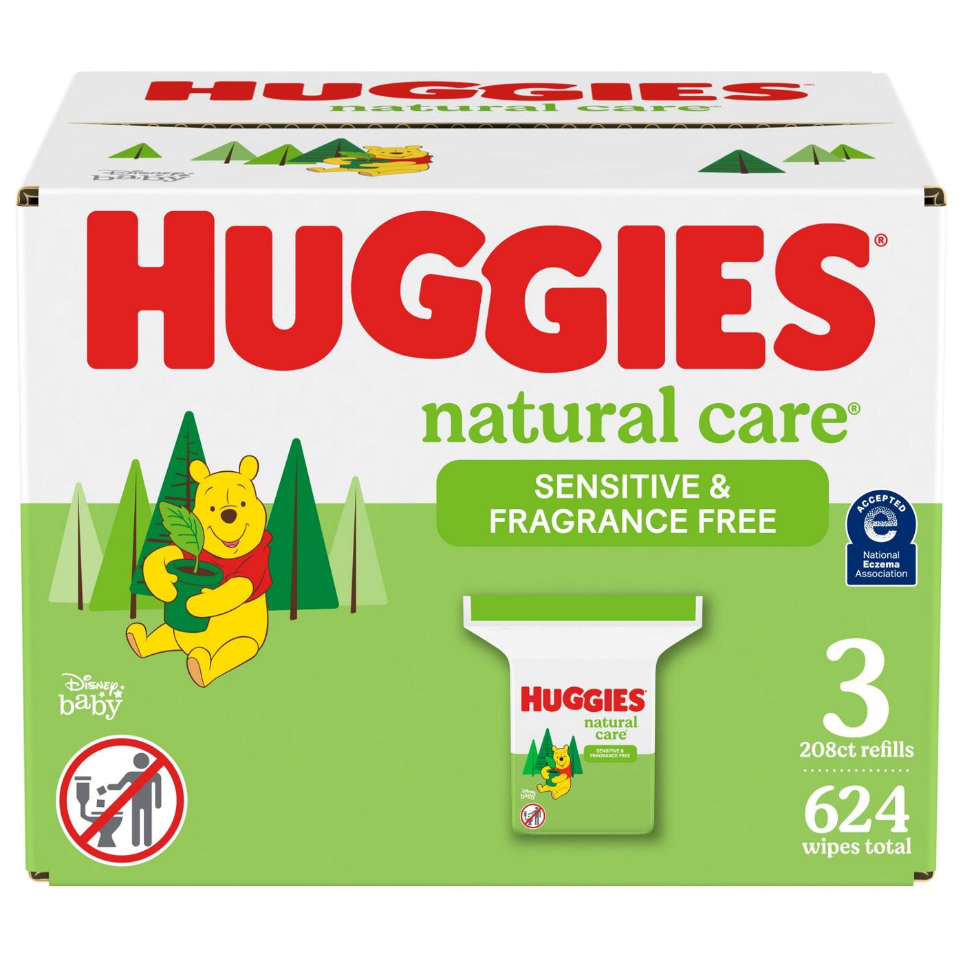 Huggies Natural Care Sensitive & Fragrance Baby Wipes 3 Pk; image 1 of 8