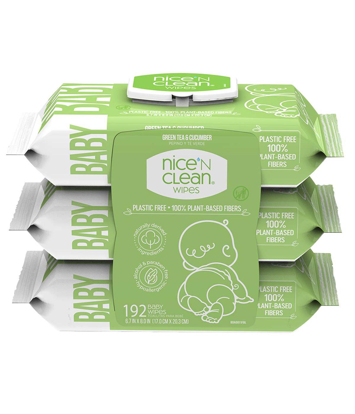 Nice 'N Clean  Baby Wipes Green Tea & Cucumber 3 Pk; image 1 of 3