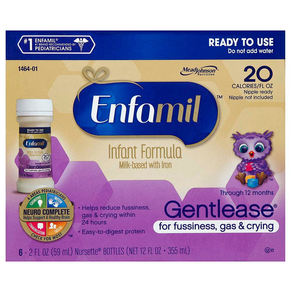 Enfamil Gentlease MilkBased ReadytoFeed Infant Formula Bottles