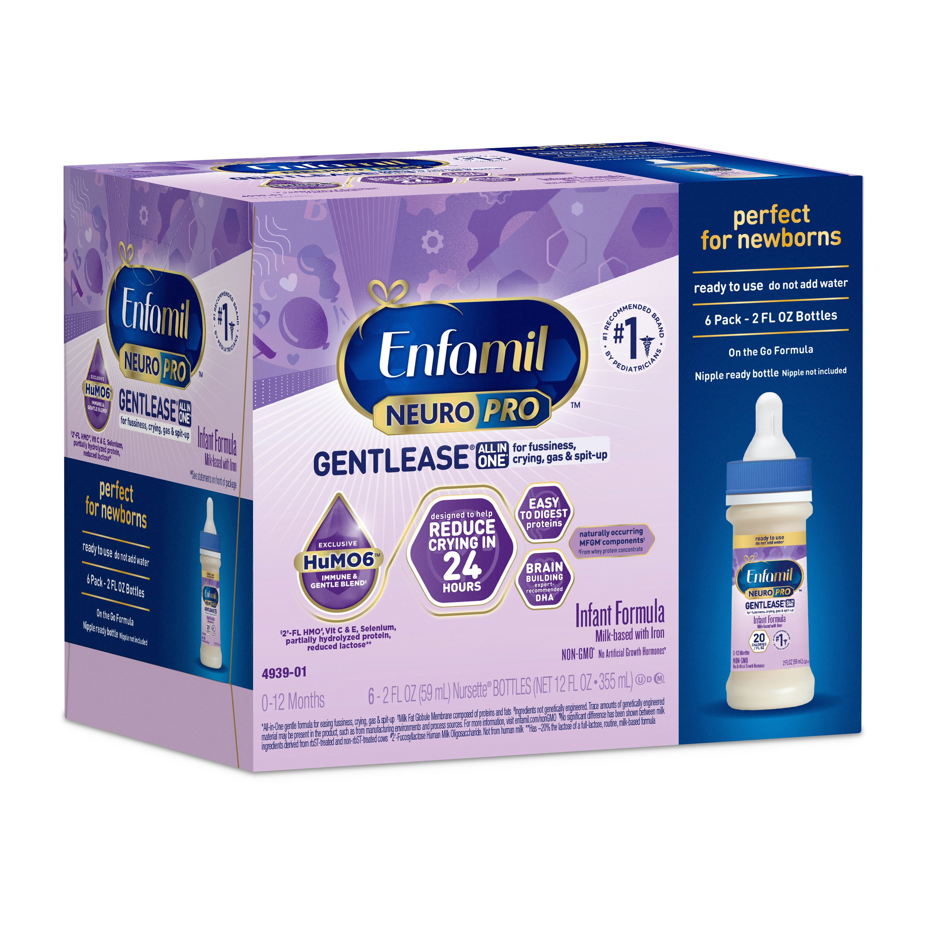 Enfamil Gentlease MilkBased ReadytoFeed Infant Formula Bottles