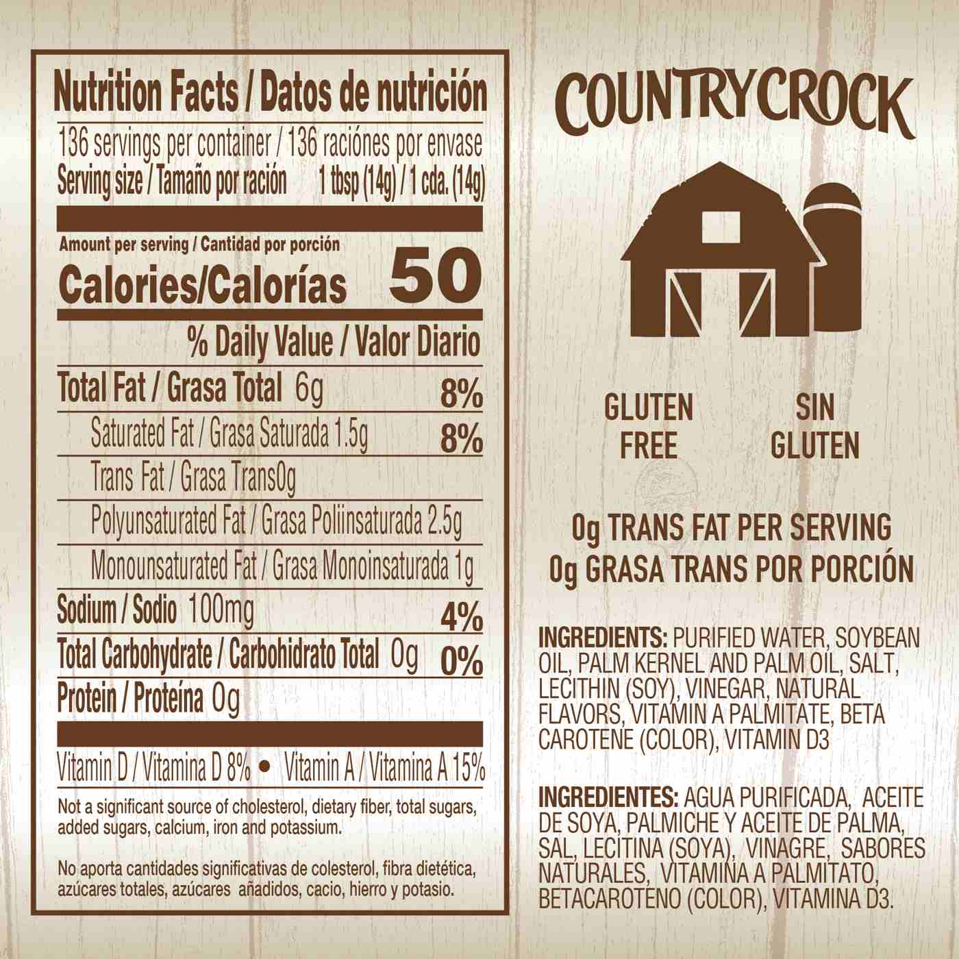 Country Crock Original Vegetable Oil Spread; image 7 of 8