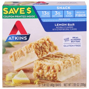 Atkins 13g Protein Lemon Bars