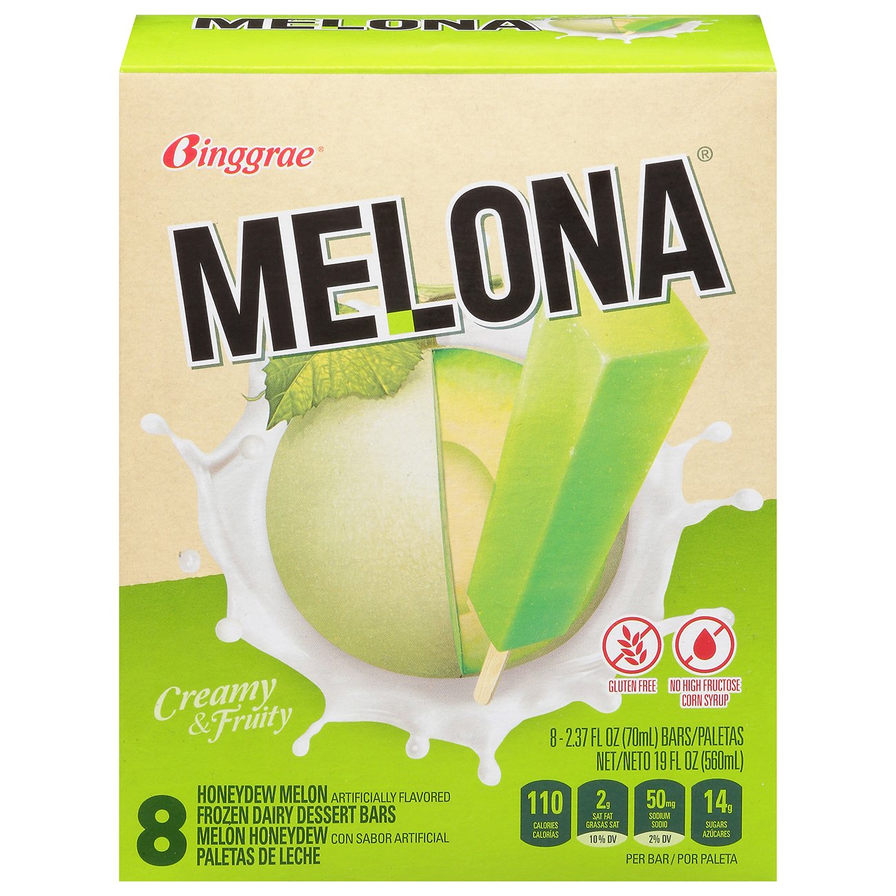 Binggrae Honeydew Melon Ice Cream Bars Shop Ice cream at HEB