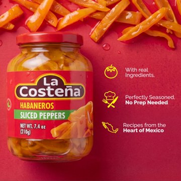 La Costena Sliced Pickled Habanero Peppers, 7.4 oz