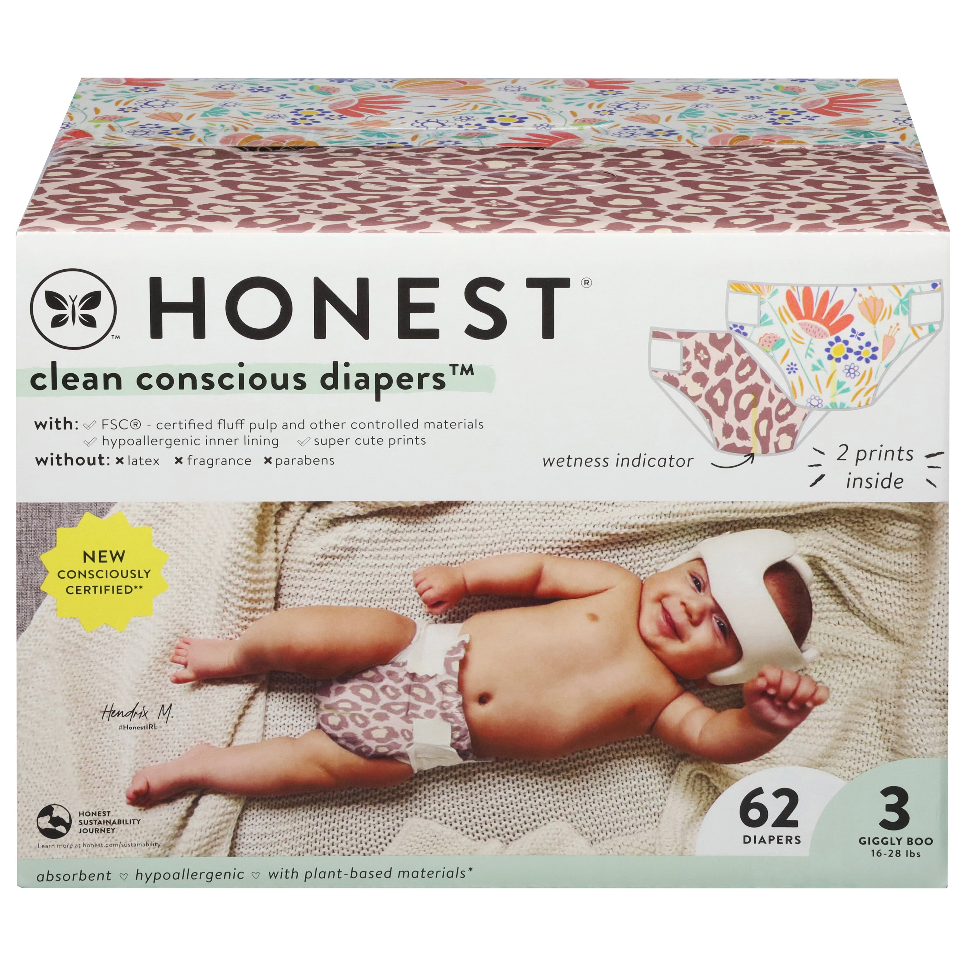 honest diapers rose blossom