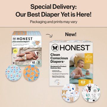 The Honest Company Clean Conscious Diapers Club Box - Size 3, 2 Print Pack