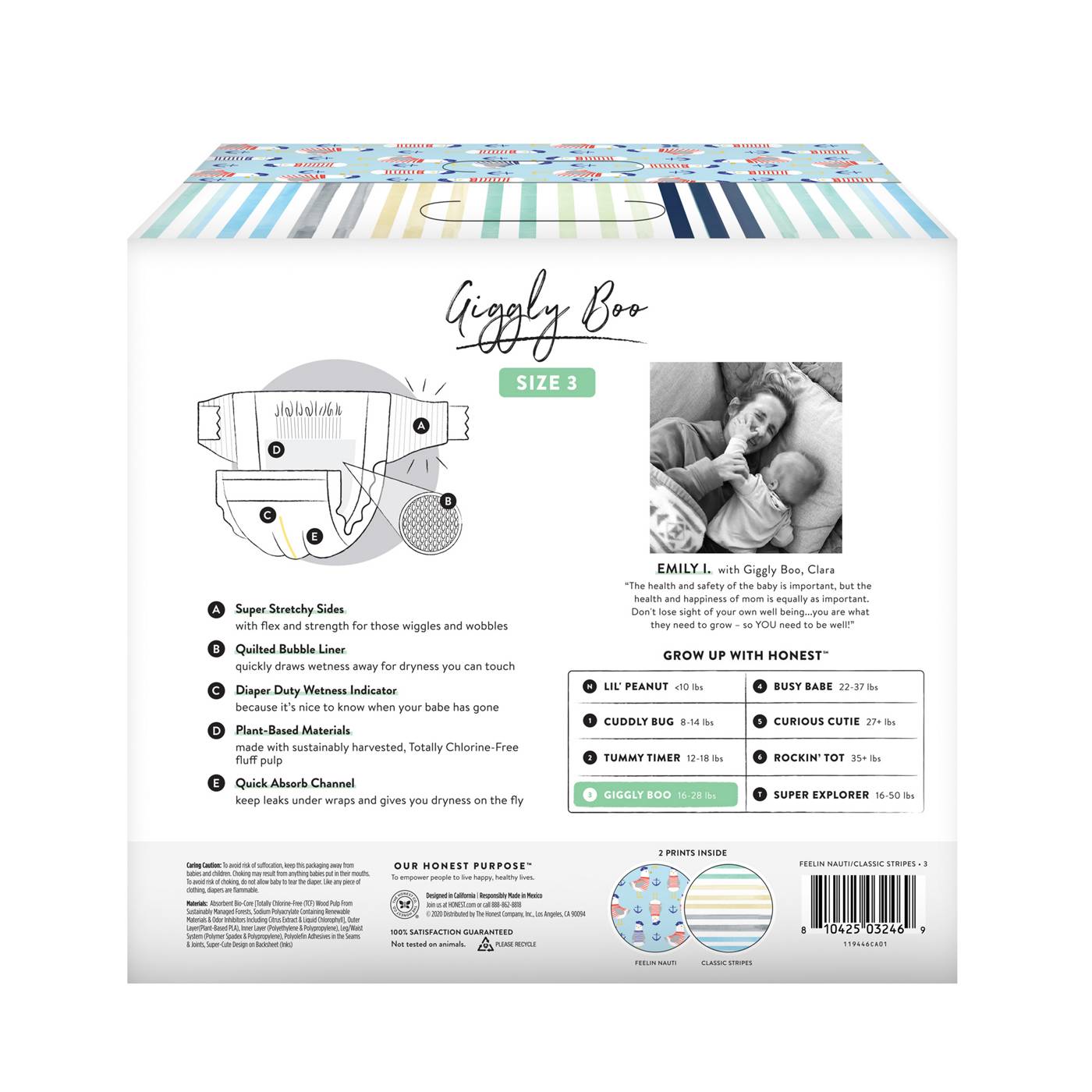 The Honest Company Clean Conscious Diapers Club Box - Size 3, 2 Print Pack; image 5 of 9