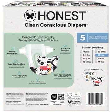The Honest Company Clean Conscious Diapers Club Box - Size 5, 2 Print Pack