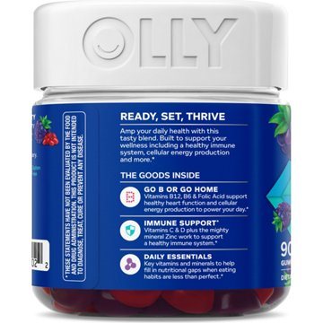 OLLY Men's Multivitamin Wellness Support Gummies - Blackberry, 90 ct