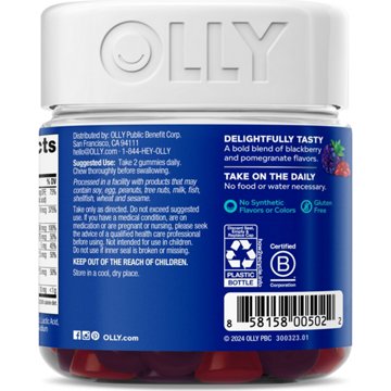 OLLY Men's Multivitamin Wellness Support Gummies - Blackberry, 90 ct