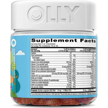 OLLY Kids Multivitamin & Probiotic Digestive Gummies - Berry, 70 ct
