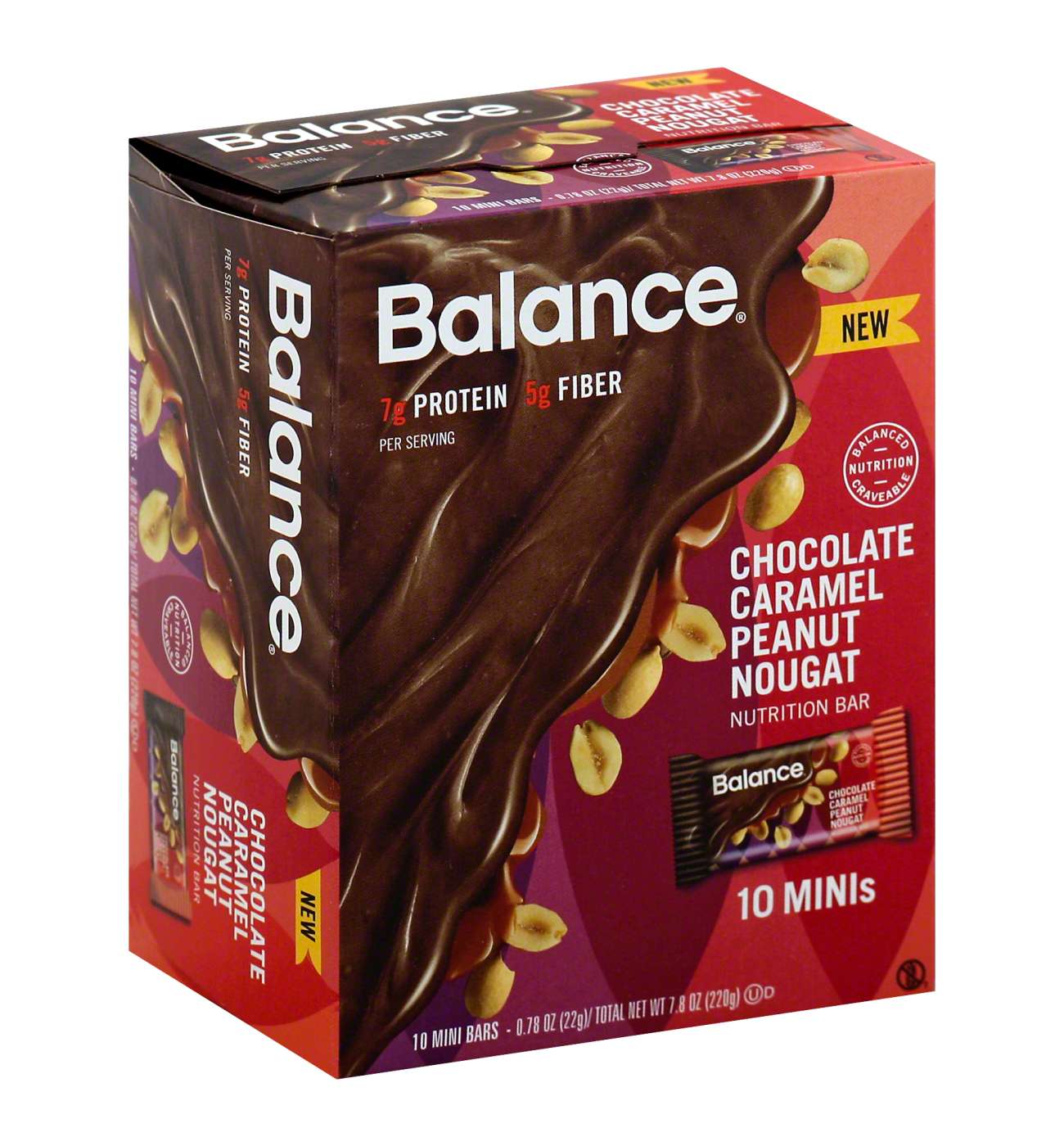 Balance Bar Chocolate Caramel Peanut Nougat; image 1 of 3