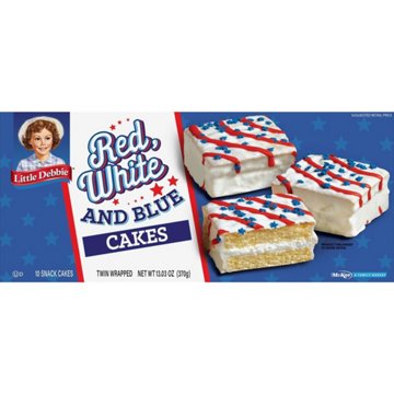 Little Debbie Red White & Blue Vanilla Snack Cakes, 10 ct