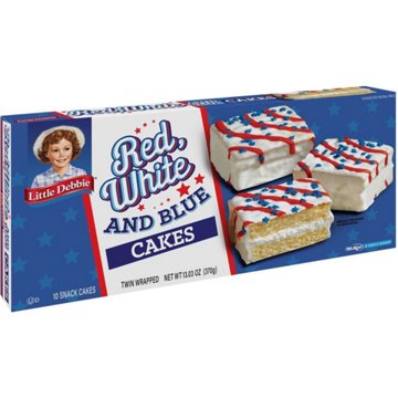 Little Debbie Red White & Blue Vanilla Snack Cakes, 10 ct