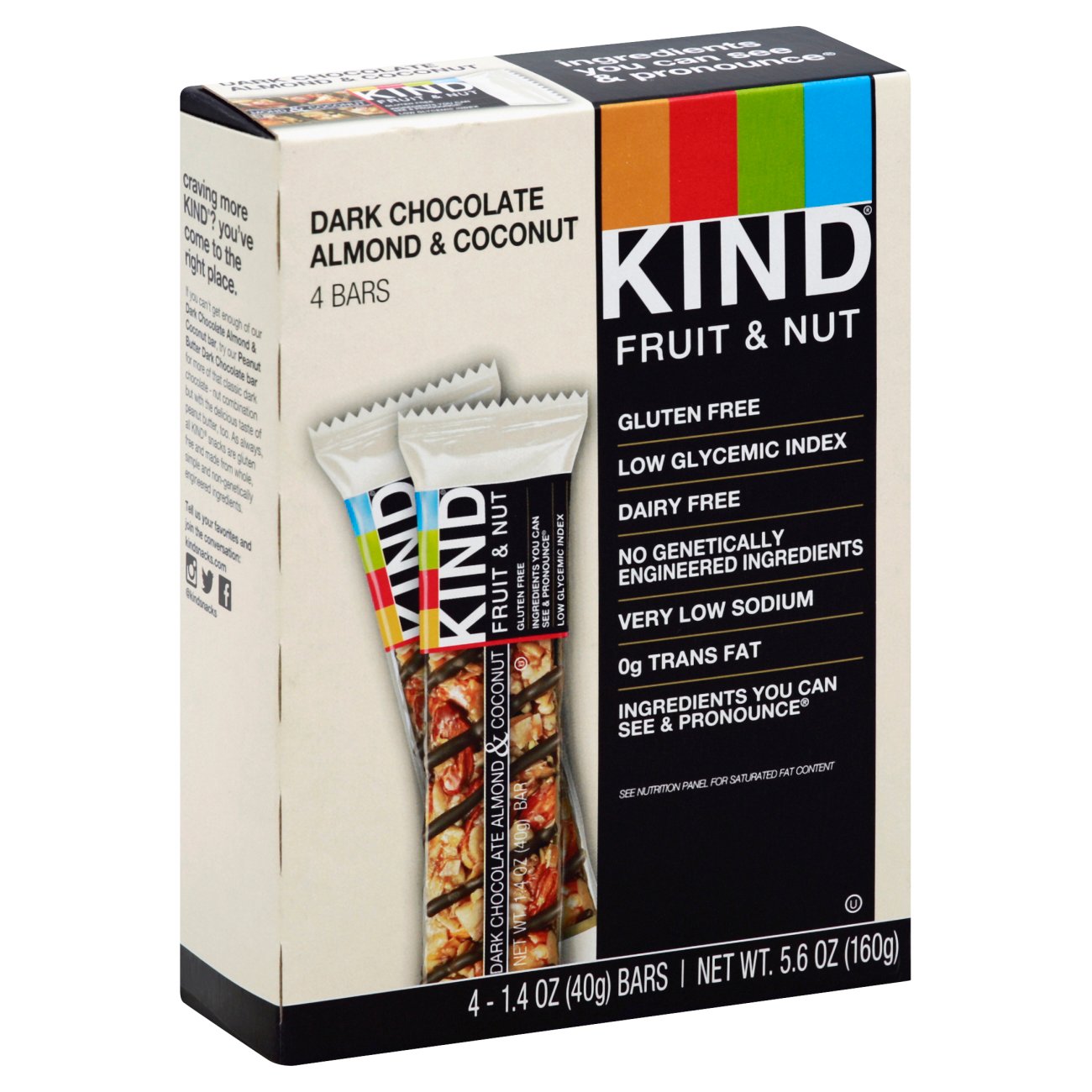 Kind Fruit & Nut Dark Chocolate Almond & Coconut Bars Shop Granola