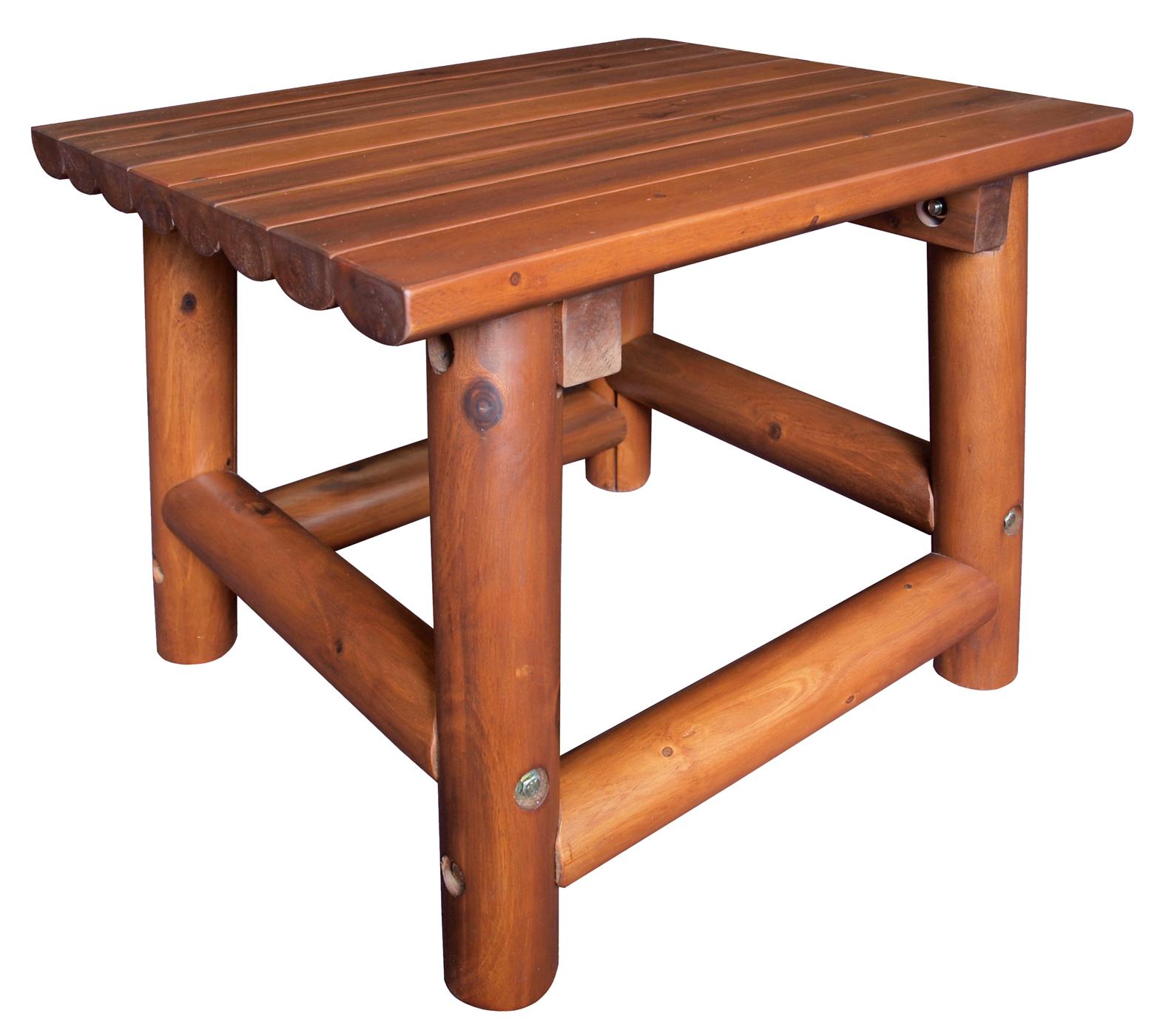 Leigh Country Amber-Log Wood End Table; image 1 of 3