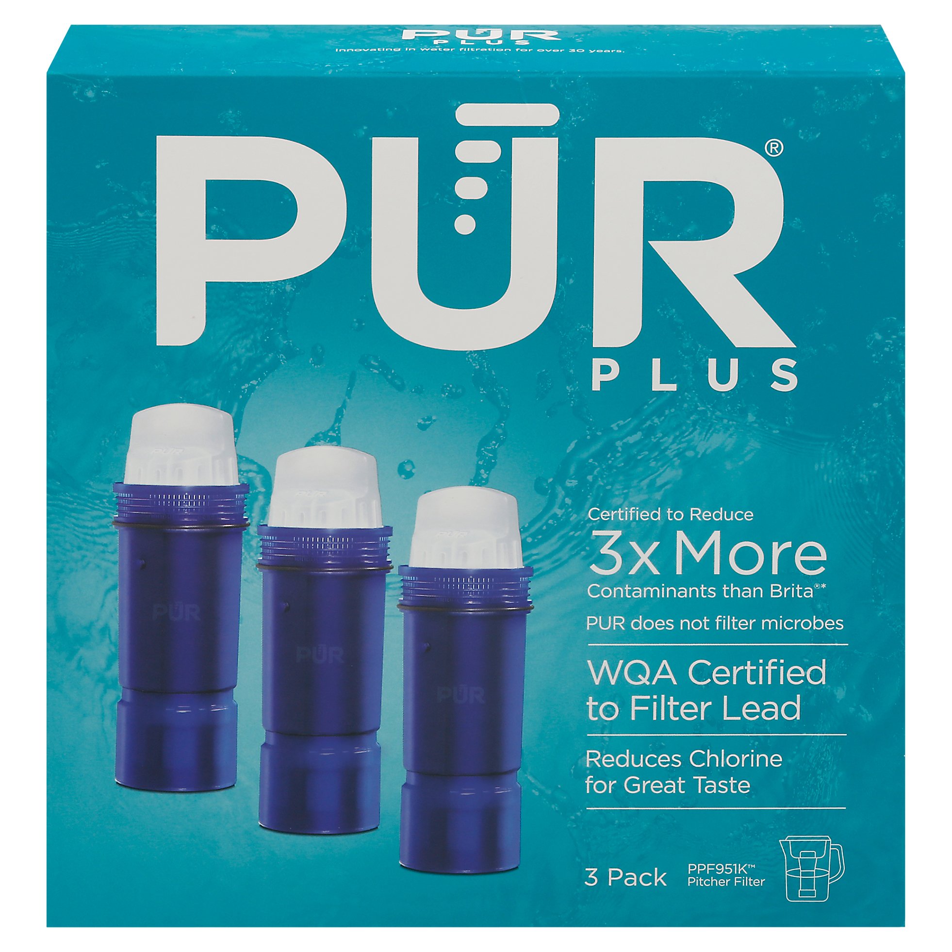 PUR Plus Pitcher Replacement Filters Shop Water filters at HEB