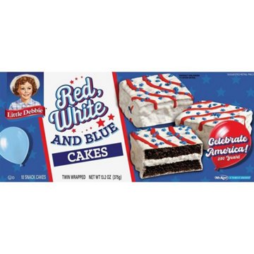 Little Debbie Red White & Blue Chocolate Snack Cakes, 10 ct