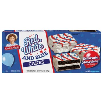 Little Debbie Red White & Blue Chocolate Snack Cakes, 10 ct