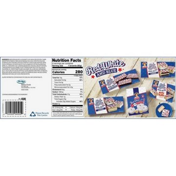 Little Debbie Red White & Blue Iced Brownies, 6 ct