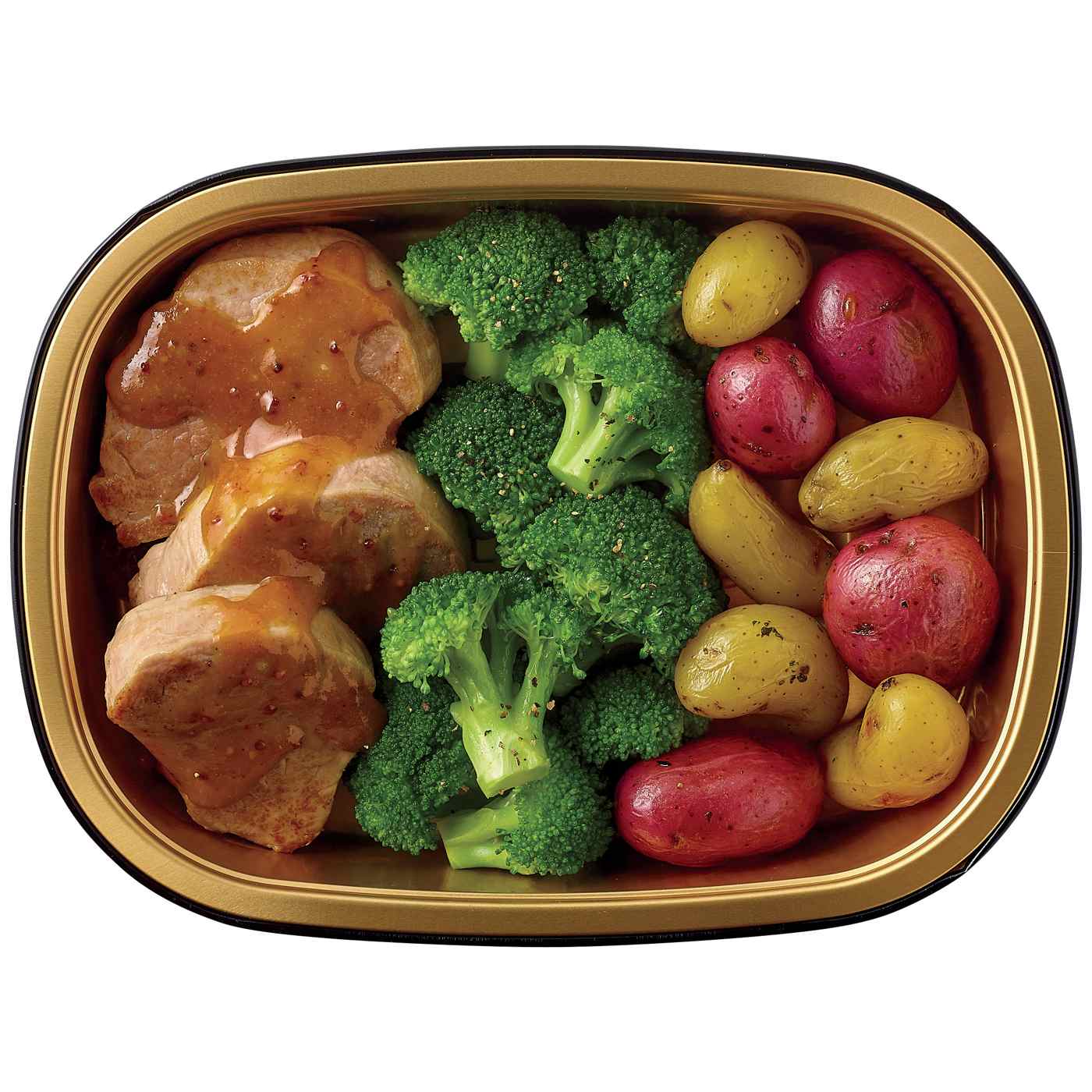 Meal Simple by H-E-B Dijon Pork Tenderloin Medallions with Broccoli & Potatoes; image 1 of 2