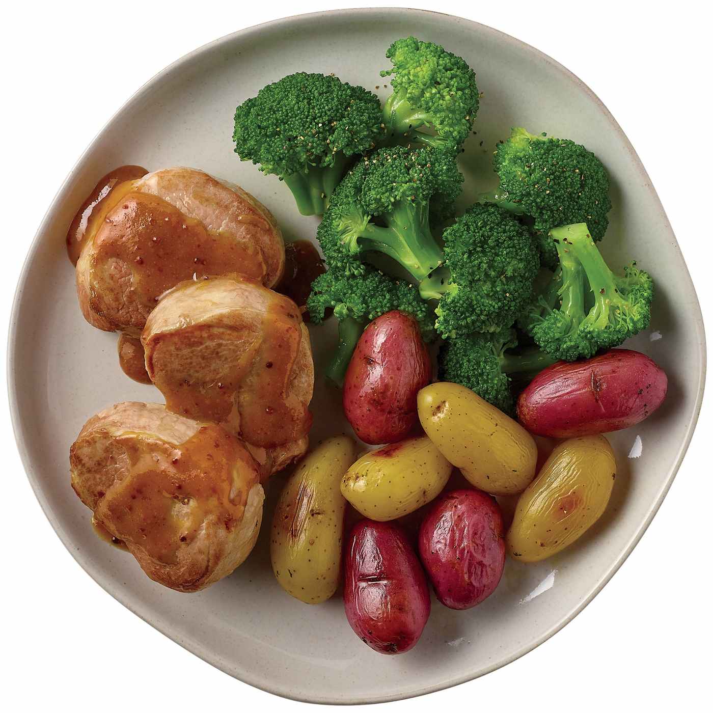 Meal Simple by H-E-B Dijon Pork Tenderloin Medallions with Broccoli & Potatoes; image 2 of 2
