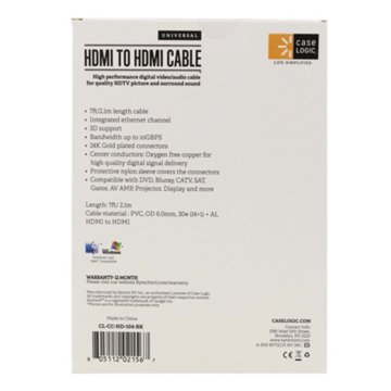 Case Logic Universal HDMI To HDMI Cable, 7 ft