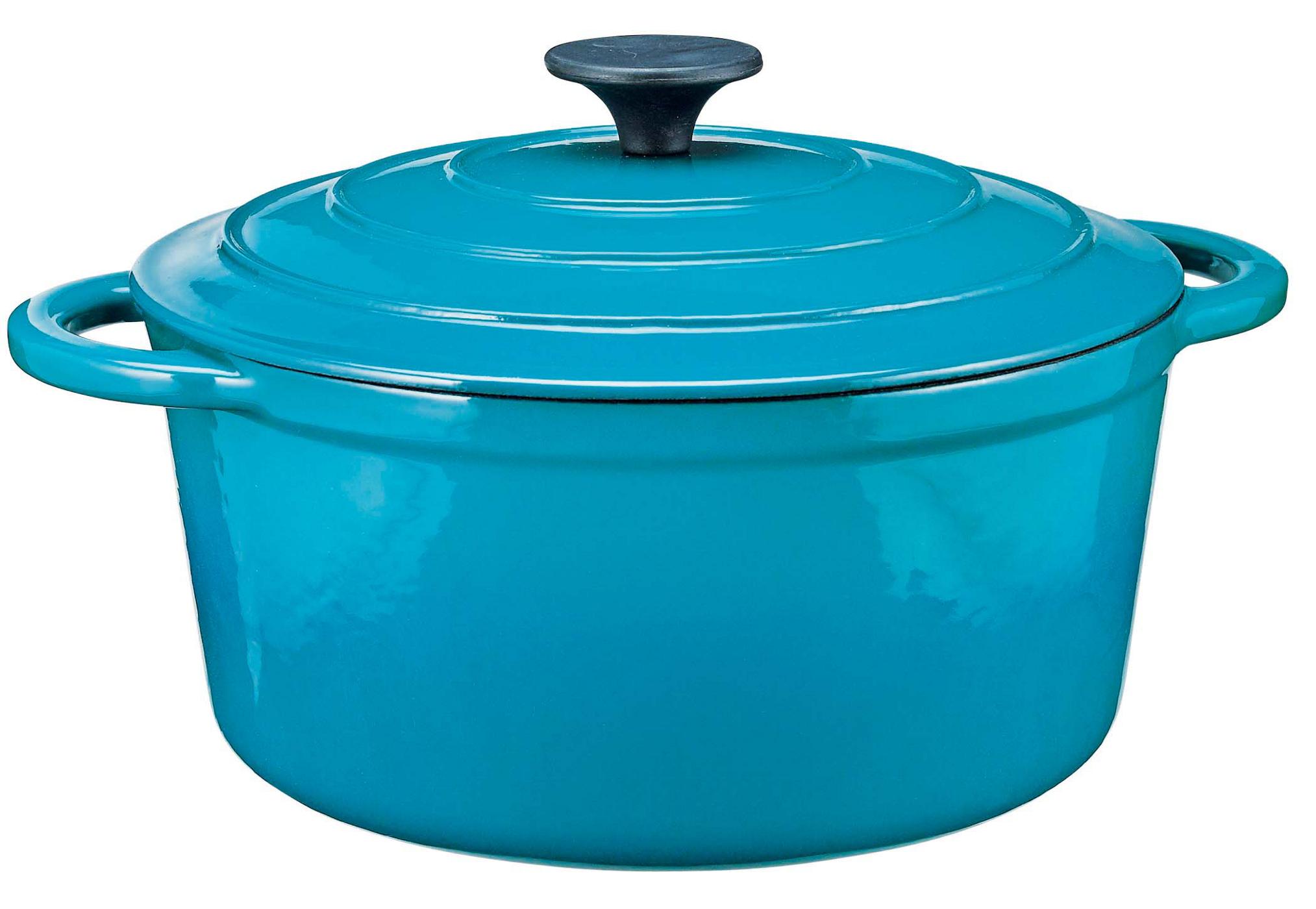 Cocinaware Enamel Cast Iron Dutch Oven – Aqua Blue; image 1 of 2