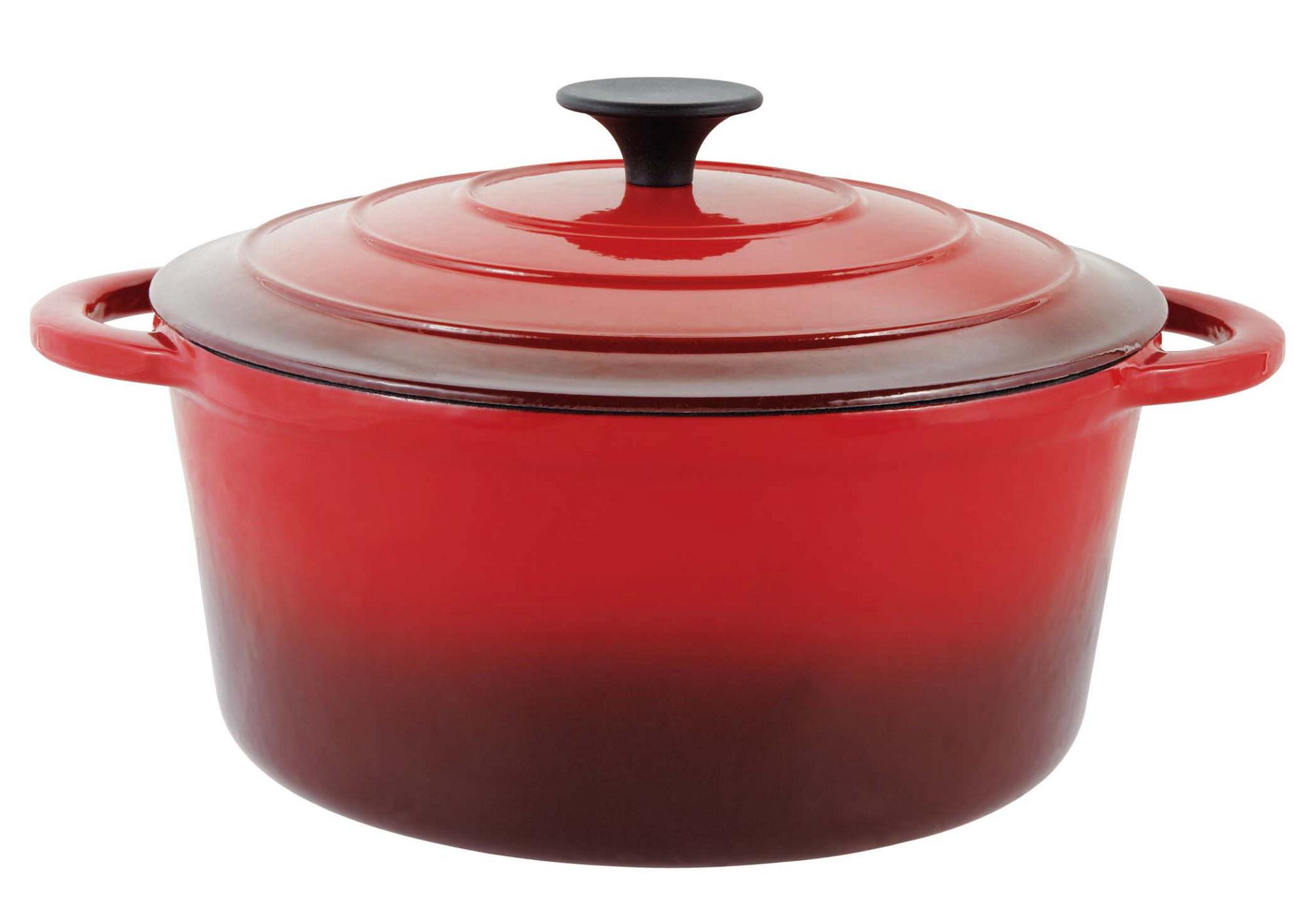 Cocinaware Enamel Cast Iron Dutch Oven – Red; image 1 of 2