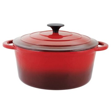 Cocinaware Enamel Cast Iron Dutch Oven – Red, 5.2 qt