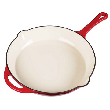 Cocinaware Non-Stick Enamel Cast Iron Fry Pan - Red, 12"