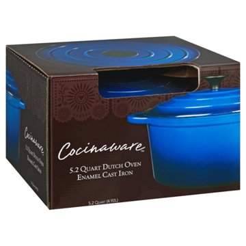 Cocinaware Enamel Cast Iron Dutch Oven - Cobalt Blue, 5.2 qt