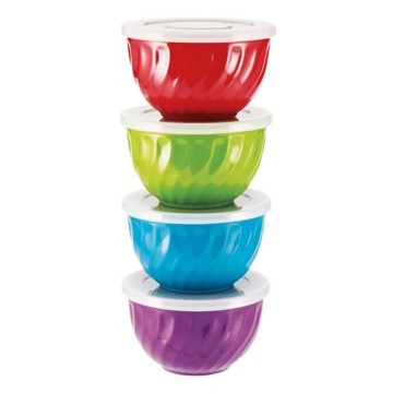 Cocinaware Swirl Bowl Set with Lids, 8 pc