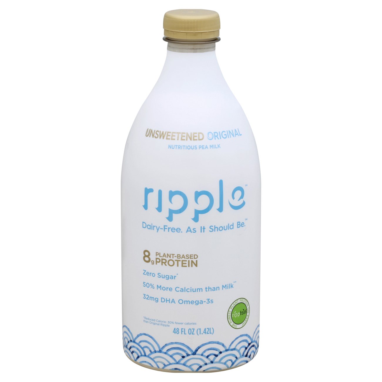 Ripple Dairy Free Plant Based Kids Milk with DHA, 48 fl oz