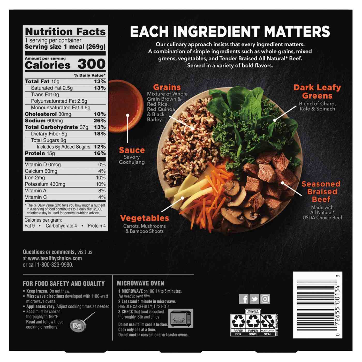 Healthy Choice Power Bowls Korean-Inspired Beef Frozen Meal; image 7 of 7
